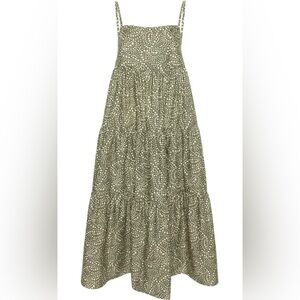 Matteau Tiered Poplin Midi Dress